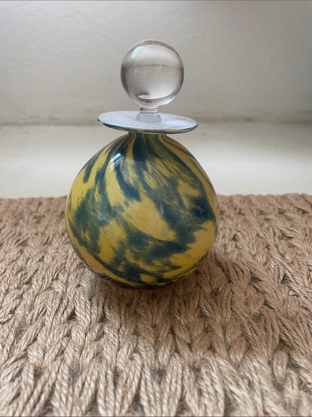 Vintage Mdina Glass Bottle with Stopper
